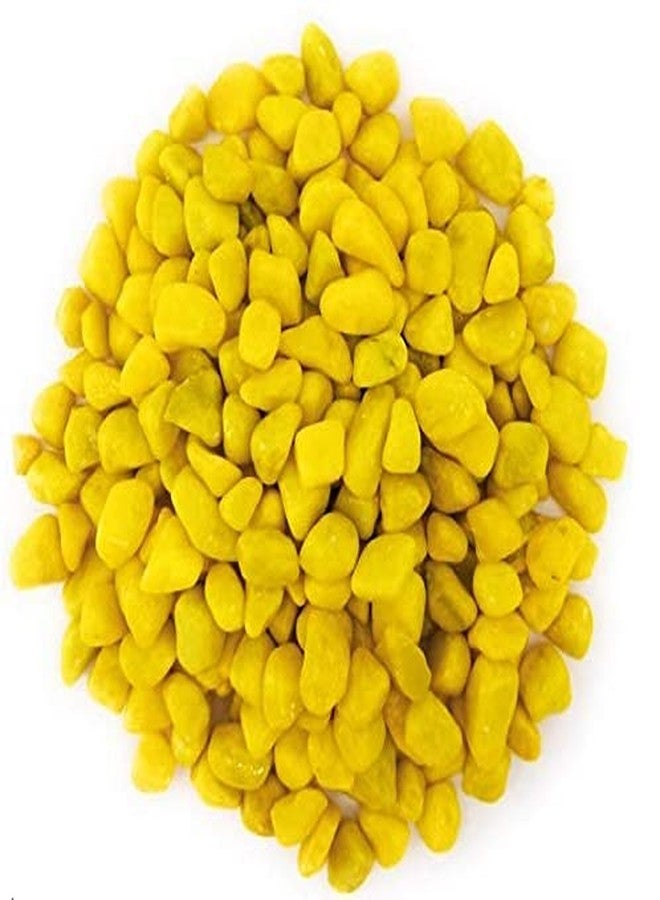 VANNEF Stone Decorative Aquarium and Vase Fillers Pebbles for Garden and Home Decor (Yellow, 450gm) - Image 2
